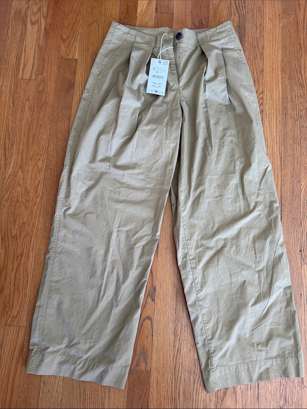 Bershka Olive Green Utility Trousers with Tag
